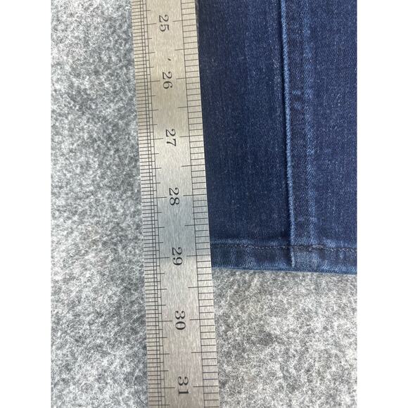 Express Dark Wash Blue Denim High Rise Legging Jegging Skinny Jeans Size 10 - Picture 7 of 10
